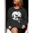 Boston Terrier And Moon Halloween Costume Dog Lover Women Crewneck Sweatshirt, Boston Terrier Halloween Sweatshirts, funny gift