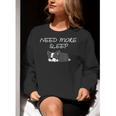 Boston Terrier Puppy Need More Sleep Pajama For Bedtime Women Crewneck Sweatshirt, funny gift