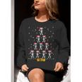 Boston Terrier Santa Hat Xmas Light Men Women Christmas Tree Women Crewneck Sweatshirt, Boston Terrier Christmas Sweatshirts, funny gift