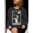 Boston Terrier Tarot Card Star With The Moon Men Women Kids Women Crewneck Sweatshirt, Boston Terrier Tarot Sweatshirts, funny gift