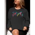 Boston Terrier Tie Dye Heartbeat Love Dog Men Women Women Crewneck Sweatshirt, funny gift