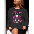 Boston Terrier Valentines Day Shirt Heart Dog Lover Women Crewneck Sweatshirt, funny gift