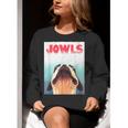 Boston Terriers Jowls Dog Mom Dog Dad Women Crewneck Sweatshirt, funny gift