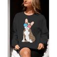 Brindle Boston Terrier Dog Patriotic Shirt USA Flag Women Crewneck Sweatshirt, Patriotic Boston Terrier Sweatshirts, funny gift
