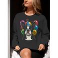 Celebration Event Birthday Party Boston Terrier Women Crewneck Sweatshirt, funny gift