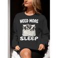 Cute Boston Terrier Need More Sleep Pajamas Nightgown Women Crewneck Sweatshirt, funny gift