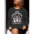 Cute Cartoon For Dog Owners Pet Team Boston Terrier Women Crewneck Sweatshirt, funny gift