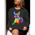 Dog Lover Boston Terrier Dog Colorful Boston Terrier Men Women Kids Women Crewneck Sweatshirt, funny gift
