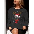 Family Matching Reindeer Xmas Boston Terrier Christmas Women Crewneck Sweatshirt, Boston Terrier Christmas Sweatshirts, funny gift