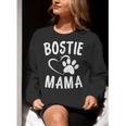 Fun Bostie Mama Dog Lover Apparel Boston Terrier Mom Women Crewneck Sweatshirt, Boston Terrier Mom Sweatshirts, funny gift