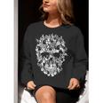 Halloween Costume Skull Boston Terrier Dog Lover Women Crewneck Sweatshirt, Boston Terrier Halloween Sweatshirts, funny gift
