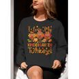 I Love My Kindergarten Turkeys Thanksgiving Teacher Students Women Crewneck Sweatshirt, funny gift
