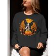 Pumpkin Boston Terrier Costume On Boston Terrier Halloween Women Crewneck Sweatshirt, Boston Terrier Halloween Sweatshirts, funny gift