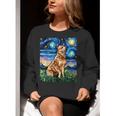Red Heeler Starry Night Cattle Dog Colorful Art By Aja For Men Women Girls Kids Women Crewneck Sweatshirt, funny gift