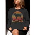 Retro Boston Terrier Mom Dog Mother Pet Bostie Mama Women Crewneck Sweatshirt, Boston Terrier Mom Sweatshirts, funny gift