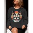 Retro Sunset Sunglasses Boston Terrier Boston Bull Bostie Women Crewneck Sweatshirt, funny gift