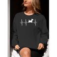 Scottish Terrier Dog Heartbeat Scottie Dog Lover T-Shirt Women Crewneck Sweatshirt, funny gift