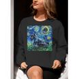 Scottish Terrier Starry Night Scotty Dog Art By Aja Women Crewneck Sweatshirt, funny gift