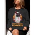 Vintage Boston Terrier Grandma Wear Sunglasses Dog Lover Men Women Girls Kids Women Crewneck Sweatshirt, funny gift