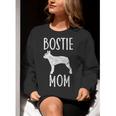 Vintage Boston Terrier Mom Dog Owner Bostie Mother Women Crewneck Sweatshirt, Boston Terrier Mom Sweatshirts, funny gift