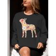 Vintage Floral Boston Terrier For Dog Lover Women Crewneck Sweatshirt, funny gift