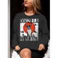Vintage Japanese Dogzilla Boston Terrier Women Crewneck Sweatshirt, funny gift