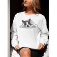 Boston Terrier Dog Official Sleeping Men Women Girls Kids Women Crewneck Sweatshirt, funny gift