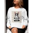 Boston Terrier Mug Shot Guilty Dog Women Crewneck Sweatshirt, funny gift