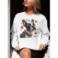 Boston Terrier Is My Valentine Cute Pet Dog Owner Valentine Women Crewneck Sweatshirt, funny gift
