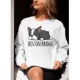 Cute Boston Terrier Boston Mama Women Crewneck Sweatshirt, funny gift