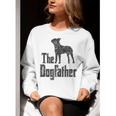 The Dogfather Boston Terrier Dog Funny Dog Gift T-Shirt For Men Women Girls Kids Women Crewneck Sweatshirt, funny gift