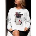 Girls I Heart Mom Love Mama Boston Terrier Dog Lover Women Crewneck Sweatshirt, Boston Terrier Mom Sweatshirts, funny gift