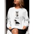 Inhale Exhale Yoga Boston Terrier Tshirt Women Crewneck Sweatshirt, funny gift