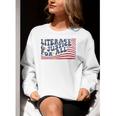 Literacy Justice For All Teacher Women Crewneck Sweatshirt, funny gift