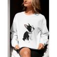 Love NOPE Boston Terrier Dog Lover Women Crewneck Sweatshirt, funny gift