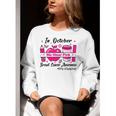 Pre-k Teacher In October We Wear Pink Breast Cancer Women Crewneck Sweatshirt, funny gift