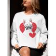 Valentine's Day Boston Terrier Women Crewneck Sweatshirt, funny gift