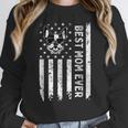 Best Boston Terrier Dog Mom Ever USA Flag For Men Women Kids Women Crewneck Sweatshirt, Mom Gifts, Boston Terrier Mom Gifts, funny design