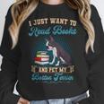 Boston Terrier American Gentleman Bibliophile Book Lover Women Crewneck Sweatshirt, American Boston Terrier Gifts, funny design