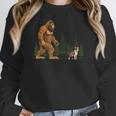 Boston Terrier Bigfoot Dog Walking Dog Mom Dad Kids Women Crewneck Sweatshirt, Mom Gifts, Boston Terrier Dad Gifts, Boston Terrier Mom Gifts, funny design