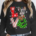 Boston Terrier Christmas Tree Lights Santa Dog Xmas For Men Women Kids Women Crewneck Sweatshirt, Boston Terrier Christmas Gifts, funny design