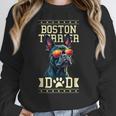 Boston Terrier Dad Boston Bull Bostie Dog Women Crewneck Sweatshirt, Boston Terrier Dad Gifts, funny design