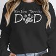 Boston Terrier Dad Dog Breed Daddy Owner Puppy Father Papa Men Women Women Crewneck Sweatshirt, Boston Terrier Dad Gifts, funny design
