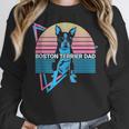 Boston Terrier Dad Retro Women Crewneck Sweatshirt, Boston Terrier Dad Gifts, funny design