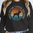Boston Terrier Dad Retro Vintage Dog Bostie Dad Men Women Crewneck Sweatshirt, Boston Terrier Dad Gifts, funny design