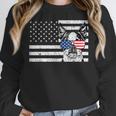 Boston Terrier Dog 4th Of July US American Flag Patriotic Women Crewneck Sweatshirt, Patriotic Boston Terrier Gifts, American Boston Terrier Gifts, Boston Terrier 4th Of July Gifts, funny design