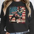 Boston Terrier Dog 4th Of July USA American Flag Patriotic Women Crewneck Sweatshirt, Patriotic Boston Terrier Gifts, American Boston Terrier Gifts, Boston Terrier 4th Of July Gifts, funny design
