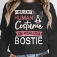 Boston Terrier Dog Bostie Halloween Costume Dog For Kids Women Crewneck Sweatshirt, Boston Terrier Halloween Gifts, funny design
