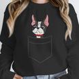 Boston Terrier Dog In The Pocket Boston Terrier For Men Women Girls Kids Women Crewneck Sweatshirt, funny design