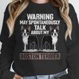 Boston Terrier Dog Women Crewneck Sweatshirt, funny design